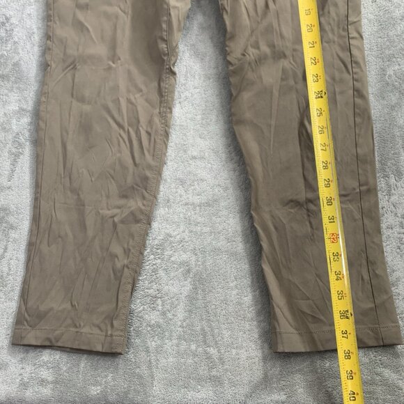 prAna Brion Pant Mens Size 35x27” Performance Chino Brown Nylon Outdoor Gorpcore - Picture 4 of 15